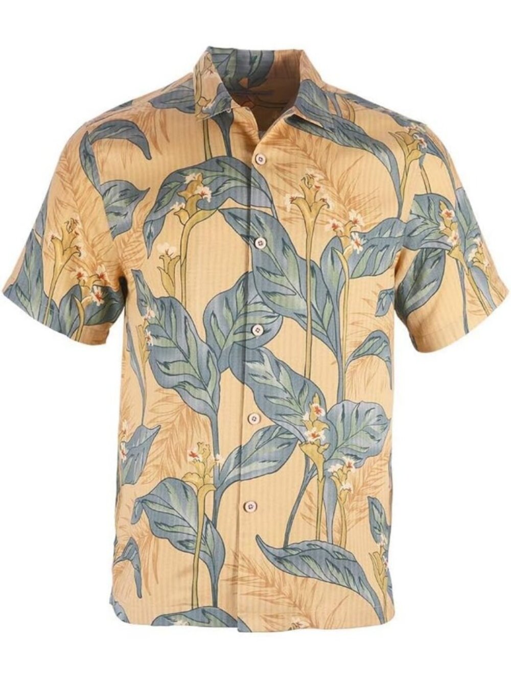 Men's Tropical Silk Hawaiian Shirt - Short Sleeve, Relaxed Fit, Beach-Ready